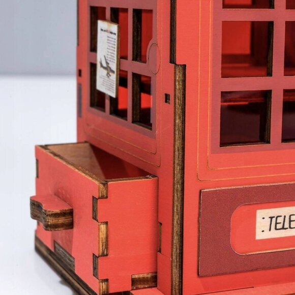 DIY Desk Organizer- London Phone Booth Pen Holder - Picture 4 of 5